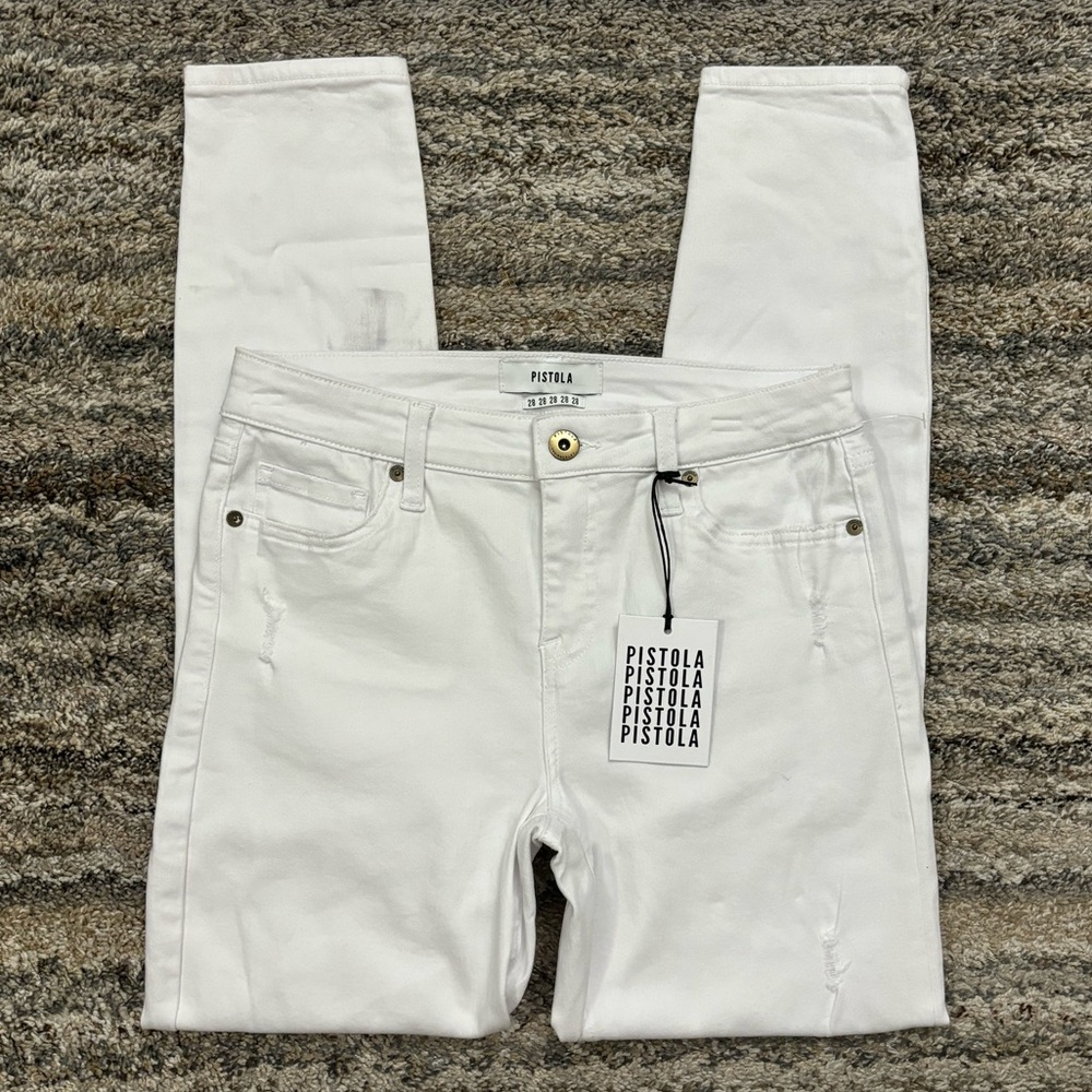 Pistola Mid Rise Skinny Jeans Sz 28 NWT | Pistola White Skinny Jeans | Skinny *
